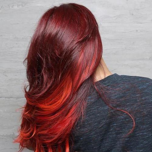 35 Idéias de cabelo de Borgonha para cabelo loiro, vermelho e morena