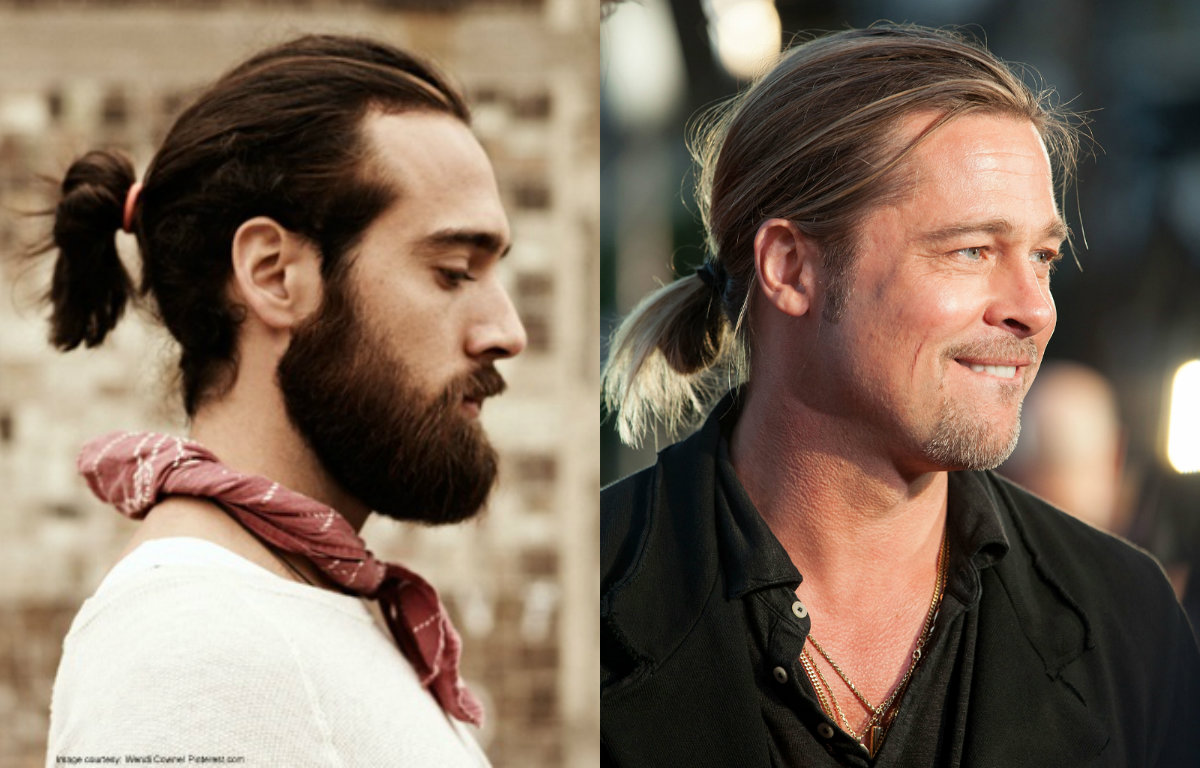 Melhores idéias de estilo de pônei para homens de cabelos longos