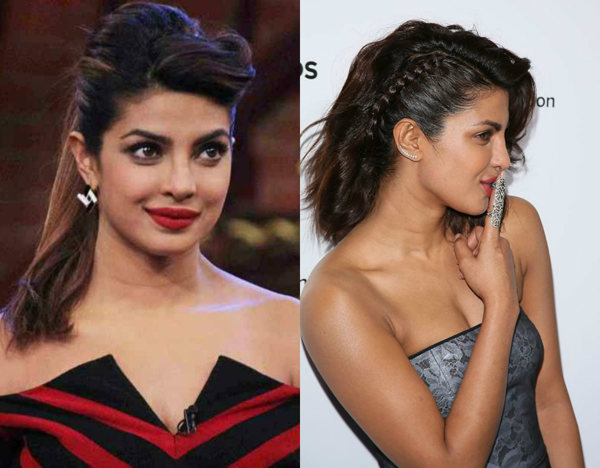 Idéias de penteados de comprimento médio através de celebridades de Bollywood