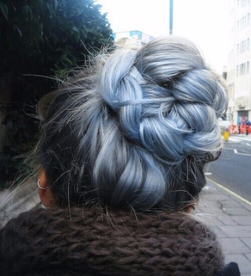40 idéias de cabelo azul Ombre