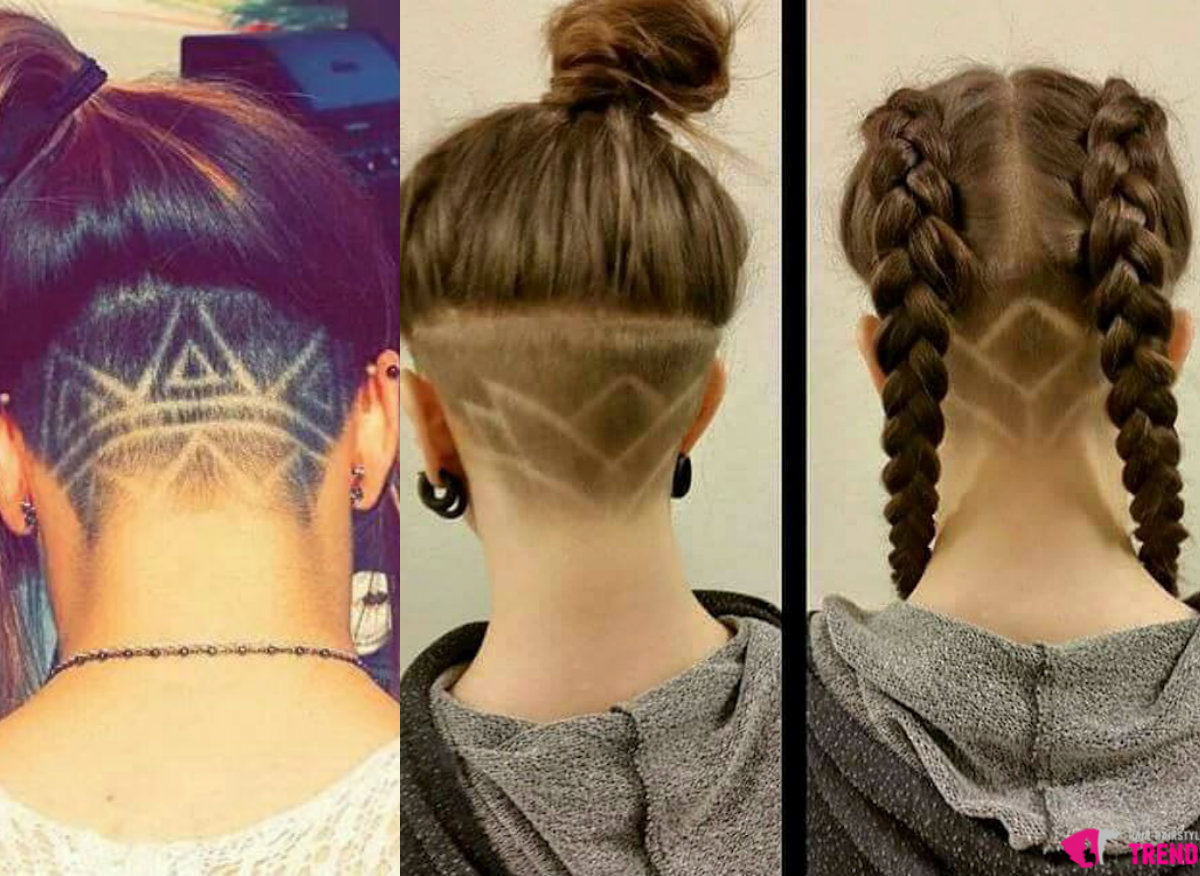 O mais na moda sob tatuagens de cabelo corte de cabelo para meninas