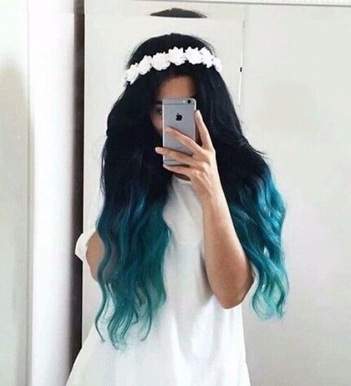 40 idéias de cabelo azul Ombre