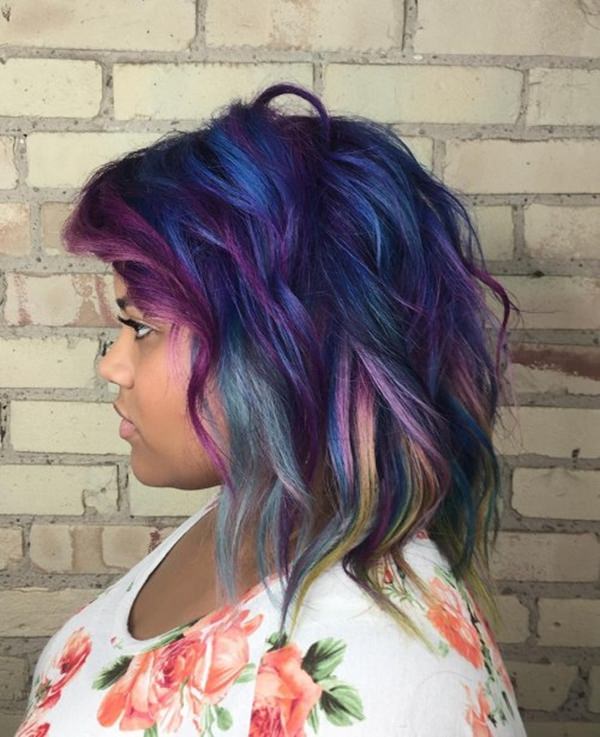 44 incríveis ideias de cabelos azuis e roxos que vão impressionar sua mente