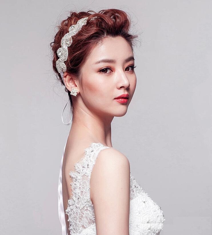 Meninas coreanas Top Ten penteados de casamento na moda