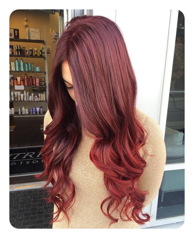 72 impressionantes Idéias de cor de cabelo vermelho com destaques