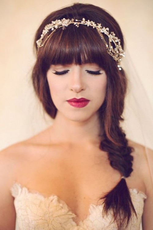 Top 25 idéias de penteado mais bonitas e românticas para o dia do casamento de uma noiva