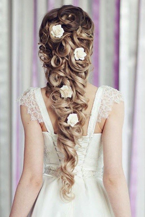 Princesa romântica penteado idéias para noivas e meninas