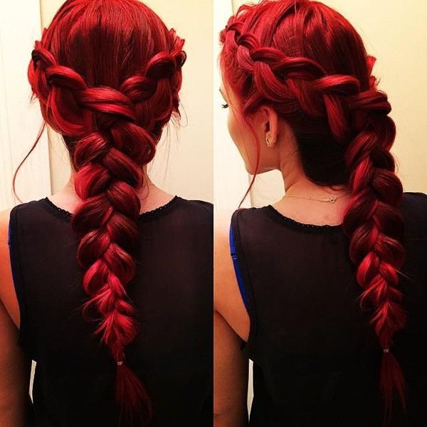 Idéias de penteado de cor vermelha exclusiva para meninas à moda