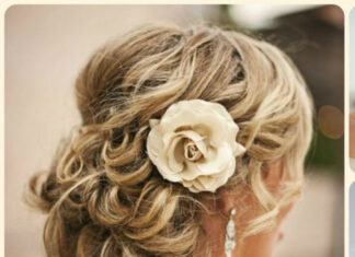 Vários Updo Bridal Famoso para Casamento