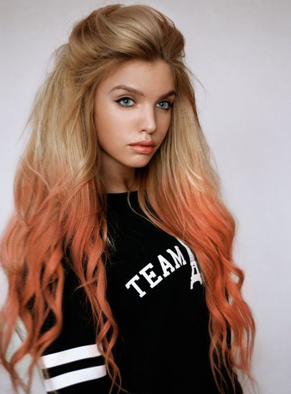 Idéias de cor de cabelo Ombre vermelho atraente para as meninas