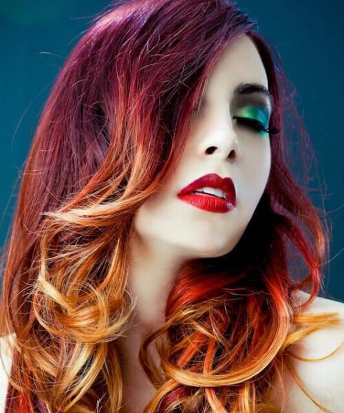 40 idéias mais quentes para cabelos vermelhos Ombre