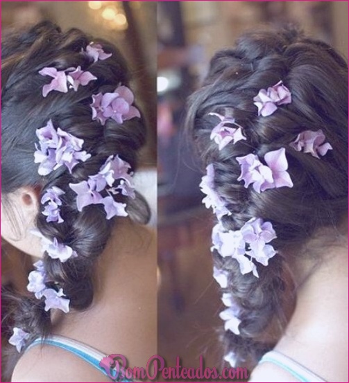 15 penteados bonitos da menina de flor
