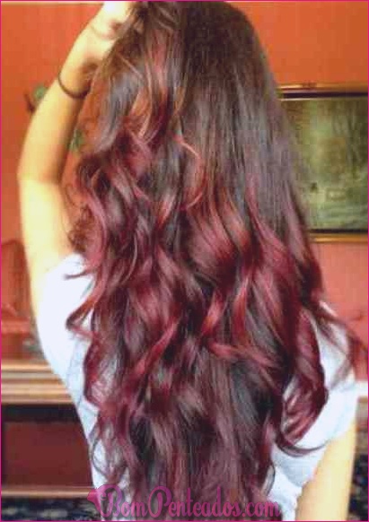 15 idéias para cabelo vermelho Ombre