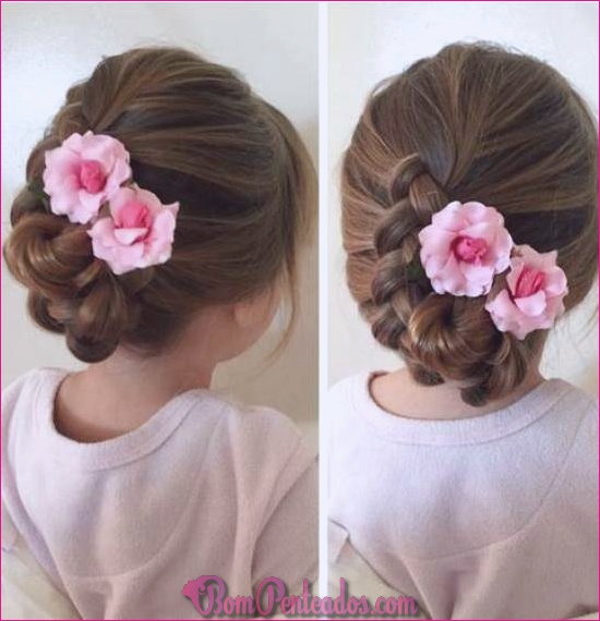 15 penteados bonitos da menina de flor