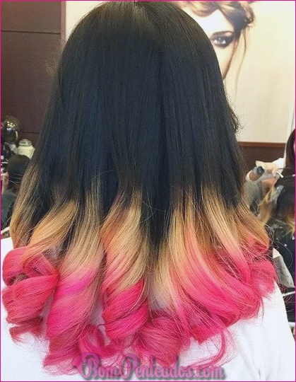 15 penteados cor-de-rosa de Ombre