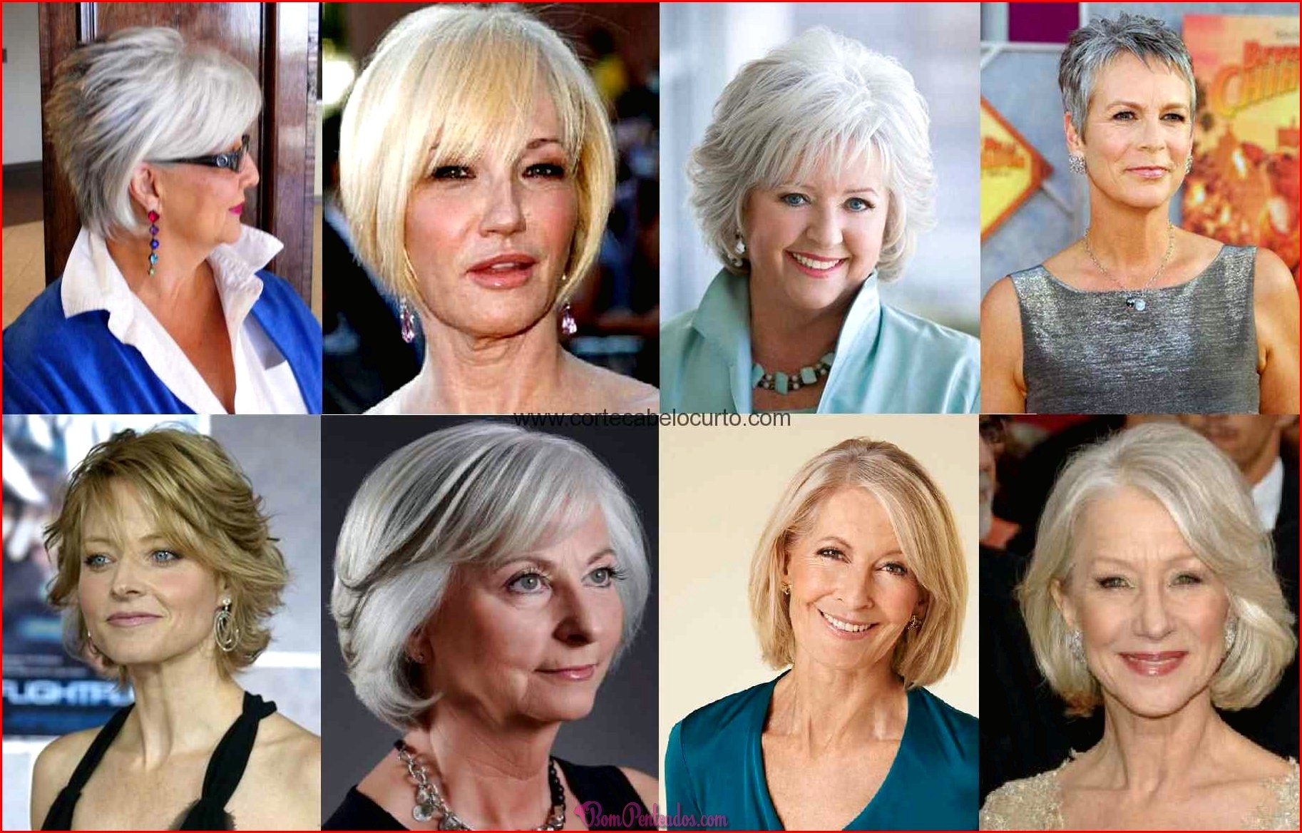 Cortes de cabelos curtos para senhoras de 60 anos