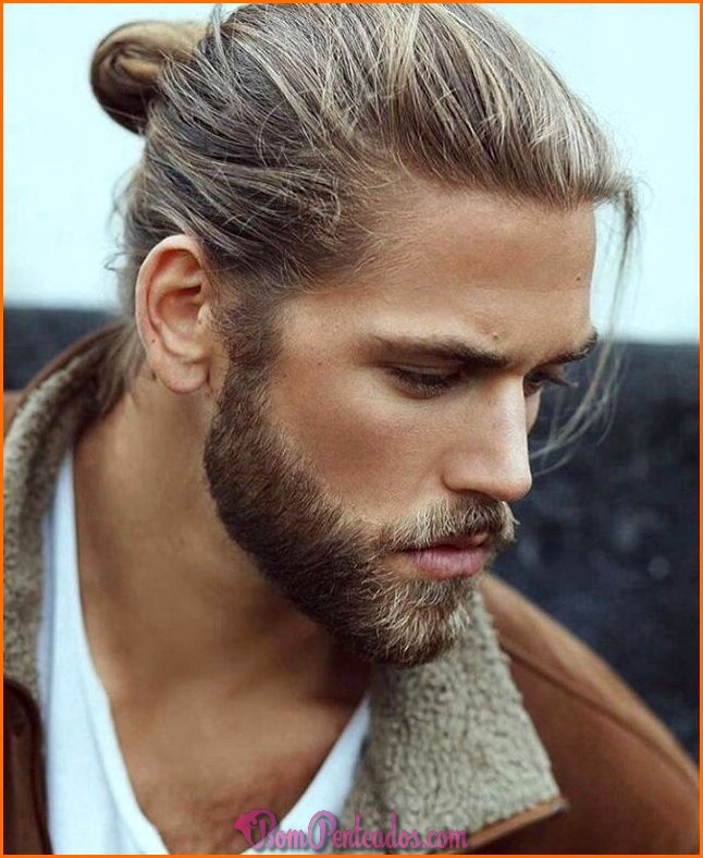 Penteados para homens loiros com barbas