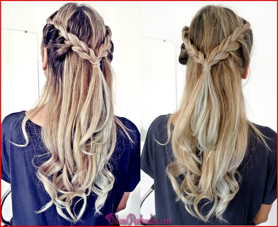 Penteado fácil longo cabelo solto