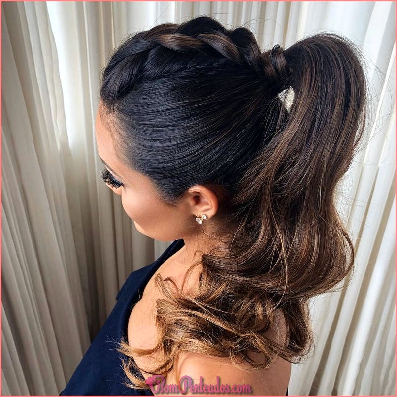 Penteado fácil longo cabelo solto