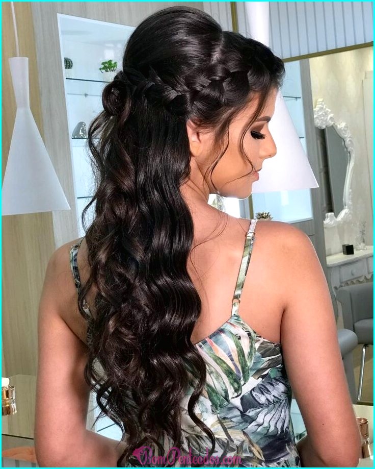 Penteado fácil longo cabelo solto