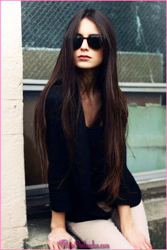 Penteados para longos cabelos negros