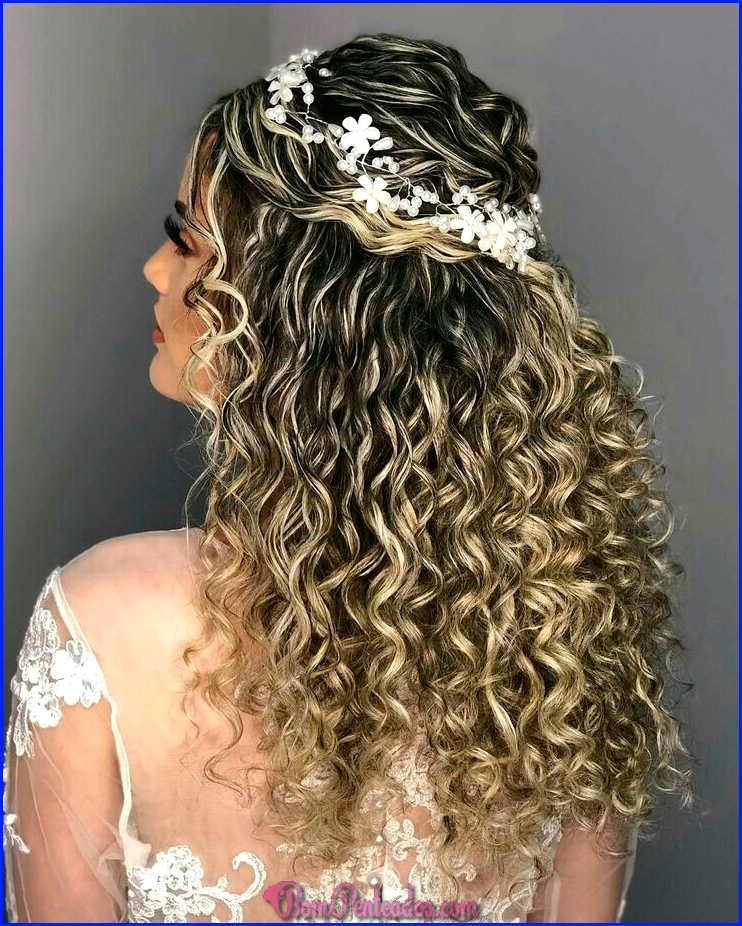 Penteados de casamento para noivas longas cabelos