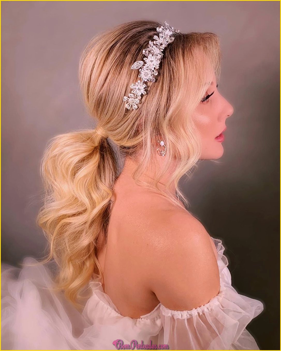 Penteados para a noiva com tiara