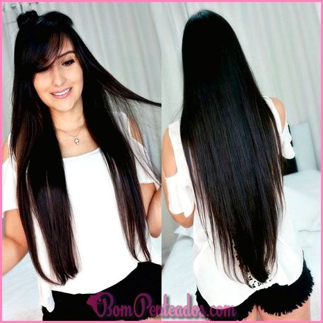 Penteados para cabelo preto preto e longo