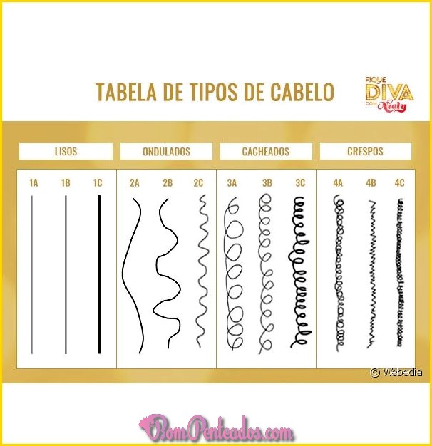 TABLE TIPOS DE CABELO - Qual é o seu tipo de cabelo?