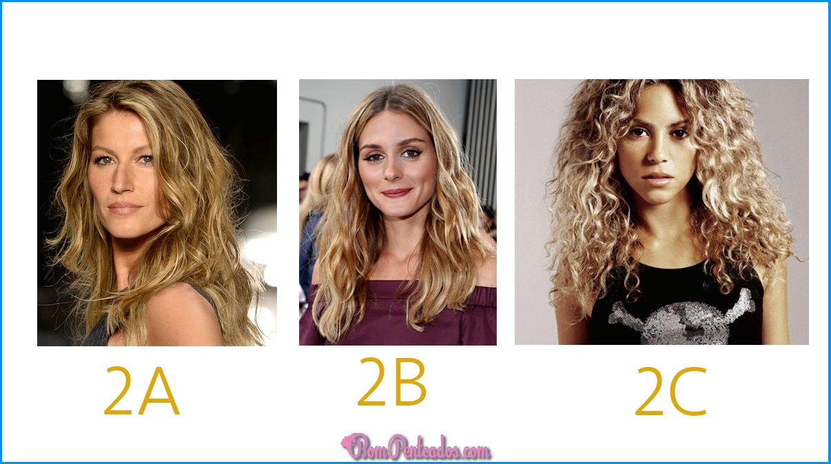 Os diferentes tipos de tipos de cabelo ondulados