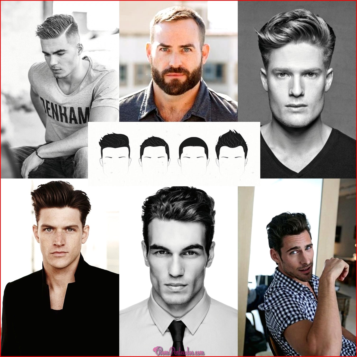Corte de cabelo para cada tipo de rosto masculino