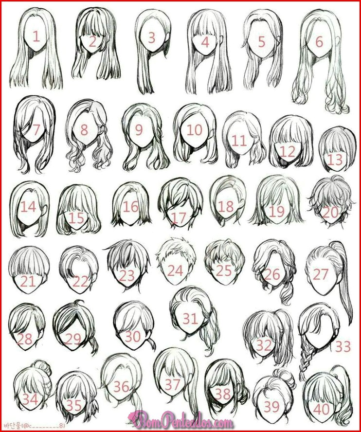 Como desenhar tipos de cabelo para desenhar