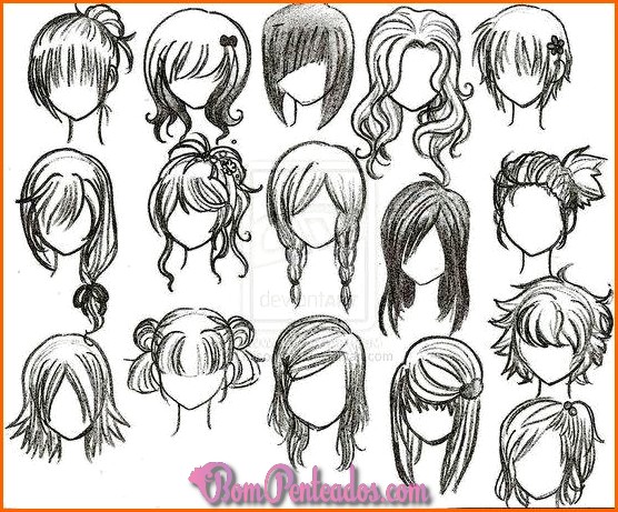 Técnicas para desenhar facilmente diversos estilos de penteados