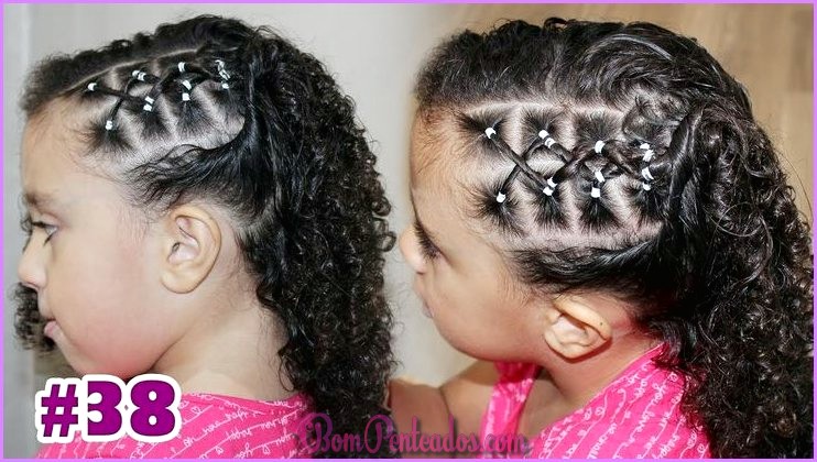Penteados para crianças com cabelo curto e encaracolado