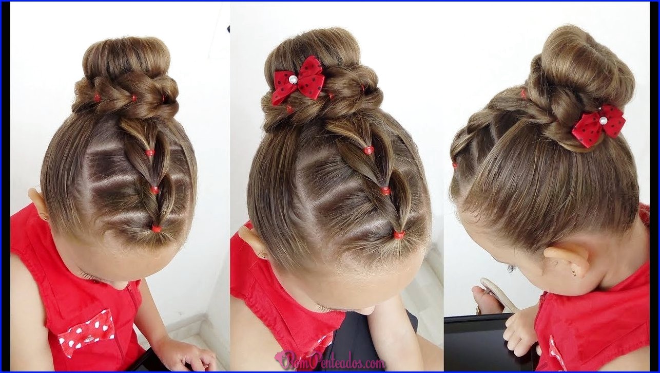 penteado infantil- com trança, fácil e rápido#57