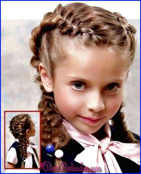 Diferentes penteados para crianças